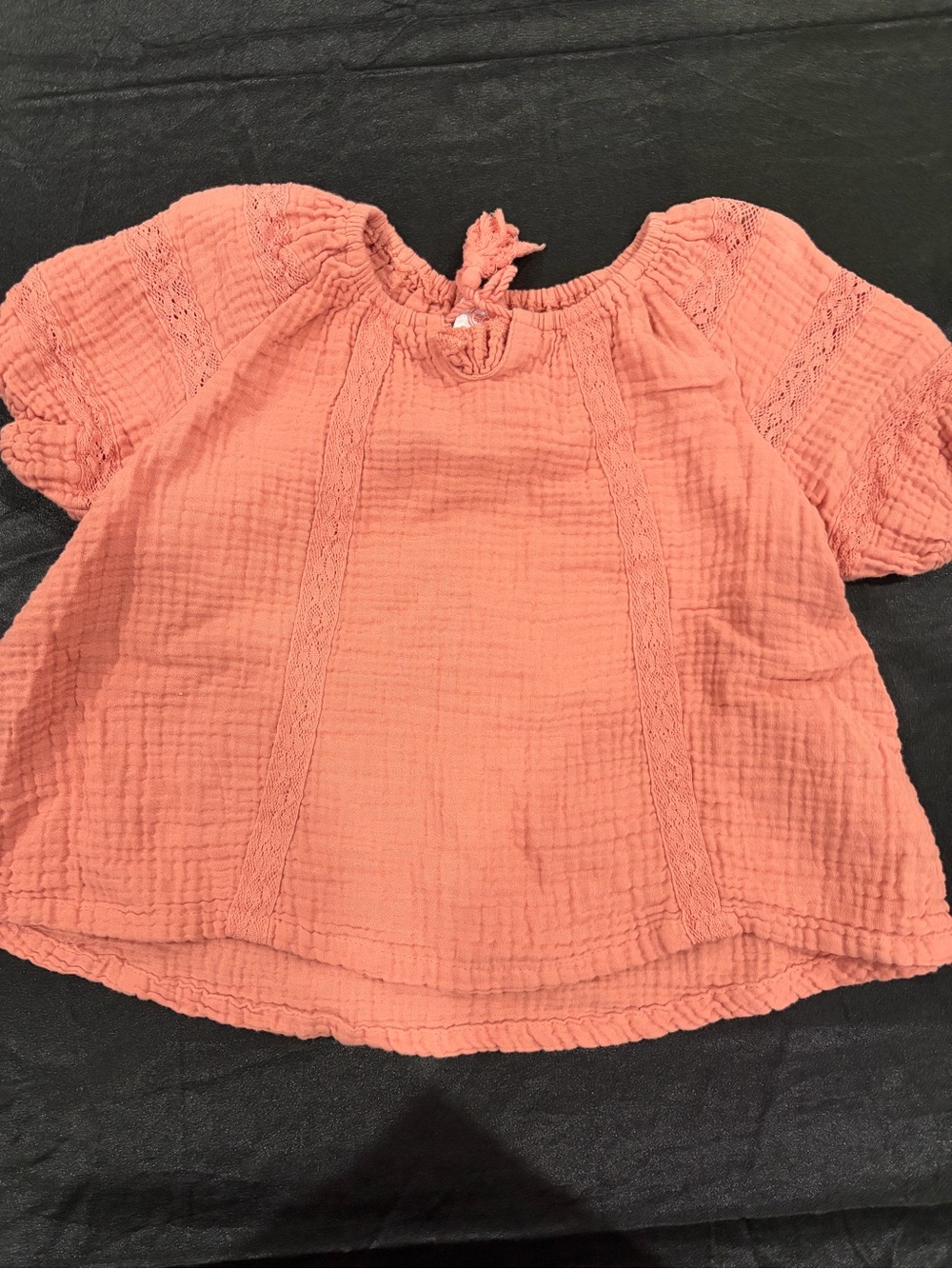 wonder nation Coral Gauze Peasant Top